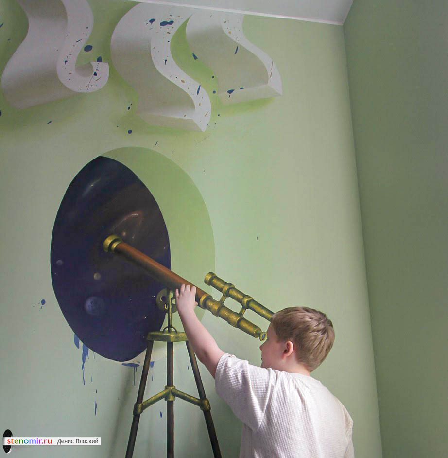 телескоп в детской комнате